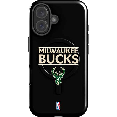 NBA Milwaukee Bucks Standard - Black iPhone 16 Plus Magsafe Impact Case